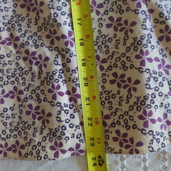 GAP Stretch Flare Skirt Knee Length 8 Purple Ditsy 🌸 A-line Skirt (Size 8) - Picture 10 of 10
